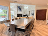 Stunning Custom Full Size Pool Table/Dining Table Set – Sleek Stainless Steel Veneer Modern Design