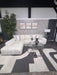 Stunning Latitude Tufted Cream Fabric Sofa Sectional – Like New!