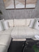 Stunning Latitude Tufted Cream Fabric Sofa Sectional – Like New!