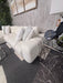 Stunning Latitude Tufted Cream Fabric Sofa Sectional – Like New!