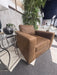 Beautiful Bassett Brown Upholstered Arm Chair – Comfortable & Timeless!