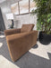 Beautiful Bassett Brown Upholstered Arm Chair – Comfortable & Timeless!