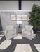 Stunning Pair of Ethan Allen Neutral Patterned Swivel Accent Chairs – Like New!