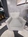 Stunning Pair of Ethan Allen Neutral Patterned Swivel Accent Chairs – Like New!