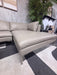 Beautiful American Leather Modern Taupe Leather Sectional with Chaise