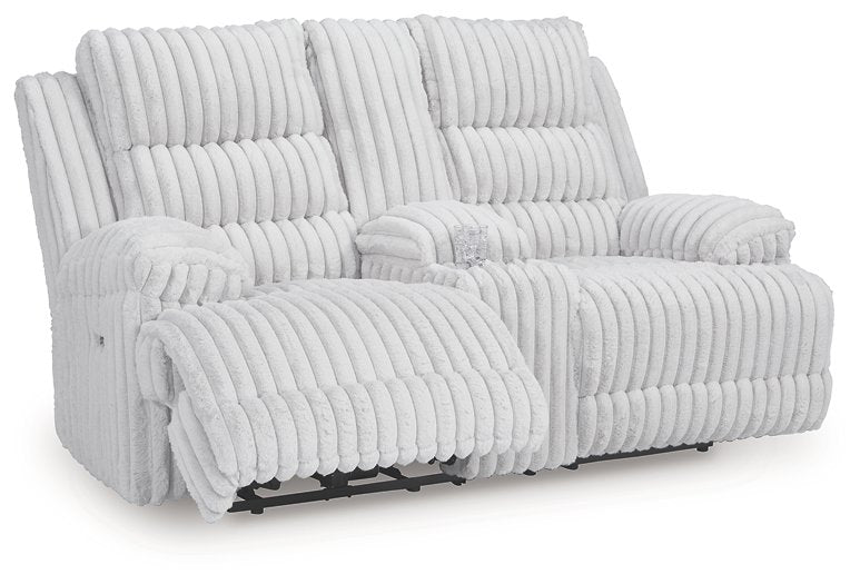 Rhines Falls Power Reclining Loveseat with Console - Abundant Home Collections