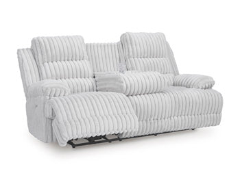 Rhines Falls Power Reclining Sofa with Drop Down Table - Abundant Home Collections