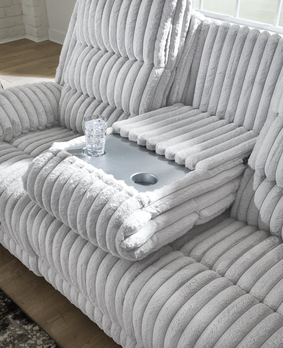 Rhines Falls Power Reclining Sofa with Drop Down Table - Abundant Home Collections