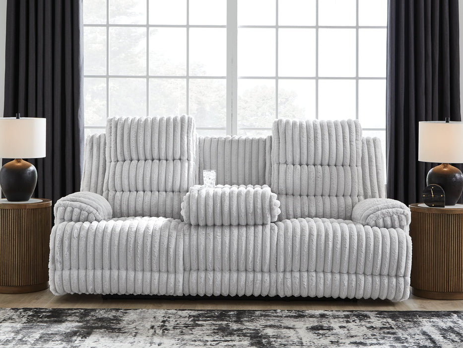 Rhines Falls Power Reclining Sofa with Drop Down Table - Abundant Home Collections