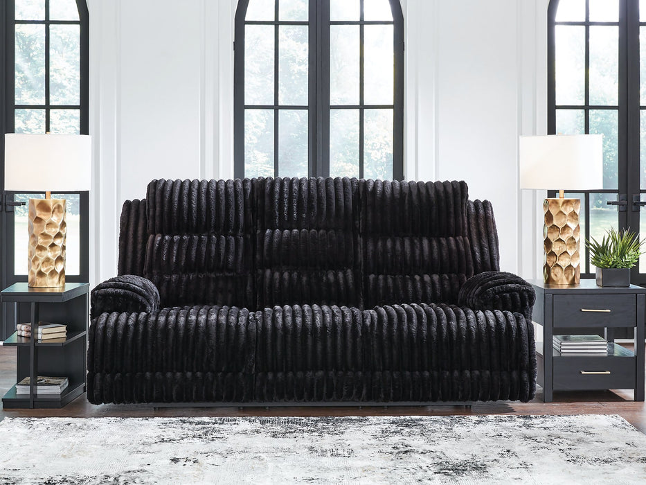 Rhine Falls Power Reclining Sofa with Drop Down Table - Abundant Home Collections