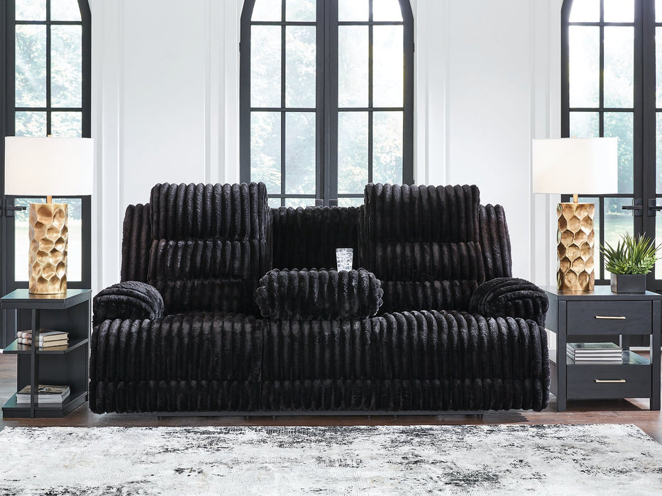 Rhine Falls Power Reclining Sofa with Drop Down Table - Abundant Home Collections