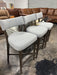 Blue and Wooden Bar Height Stools (3x)