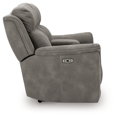 Next-Gen DuraPella Power Reclining Loveseat with Console - Abundant Home Collections
