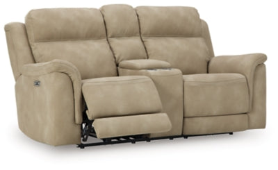 Next-Gen DuraPella Power Reclining Loveseat with Console - Abundant Home Collections
