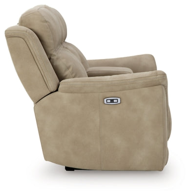 Next-Gen DuraPella Power Reclining Loveseat with Console - Abundant Home Collections