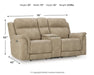 Next-Gen DuraPella Power Reclining Loveseat with Console - Abundant Home Collections