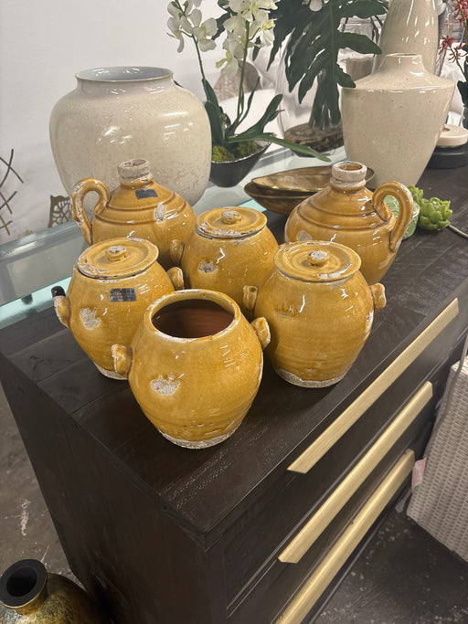 Gold Decorative Jars Set x6