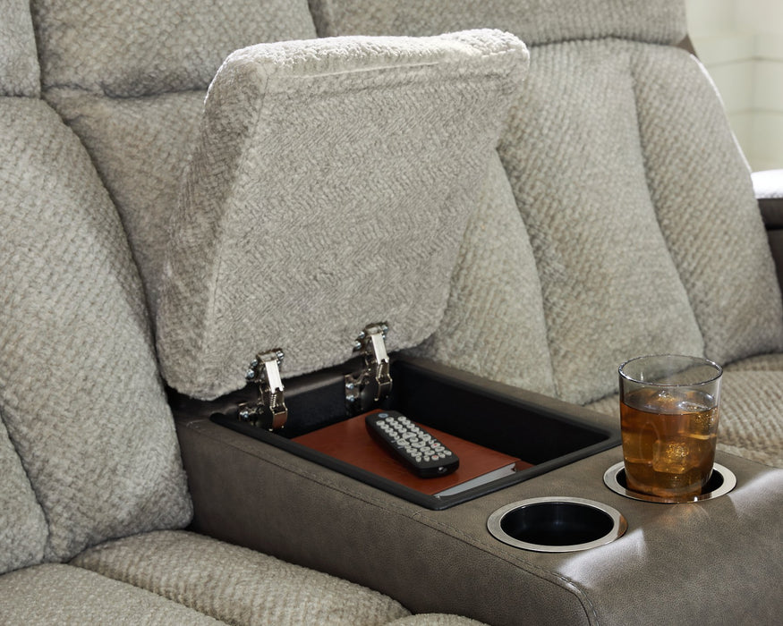 WhipLash Power Reclining Loveseat with Console - Abundant Home Collections