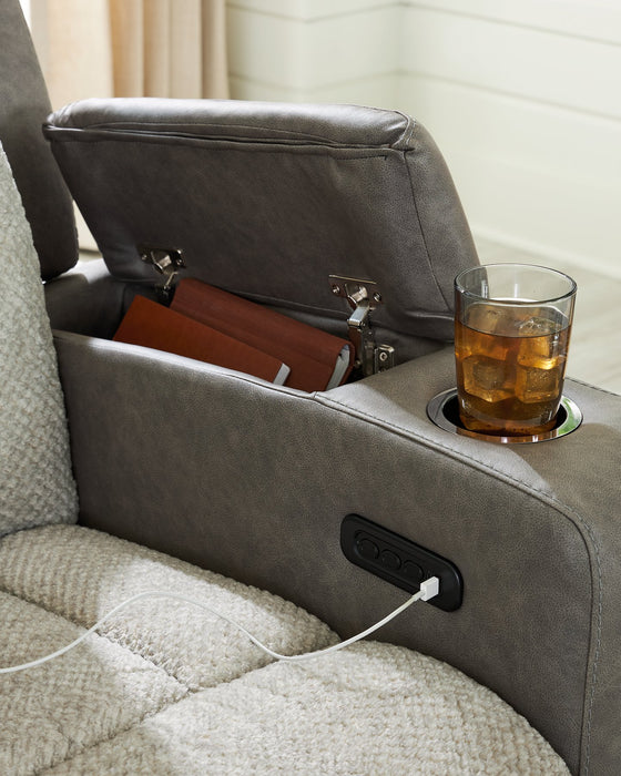 WhipLash Power Reclining Loveseat with Console - Abundant Home Collections
