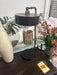 Black and copper lamp