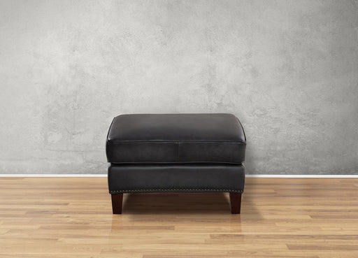 Oxford Leather Ottoman