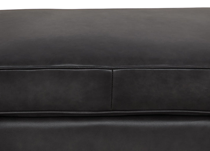 Oxford Leather Ottoman