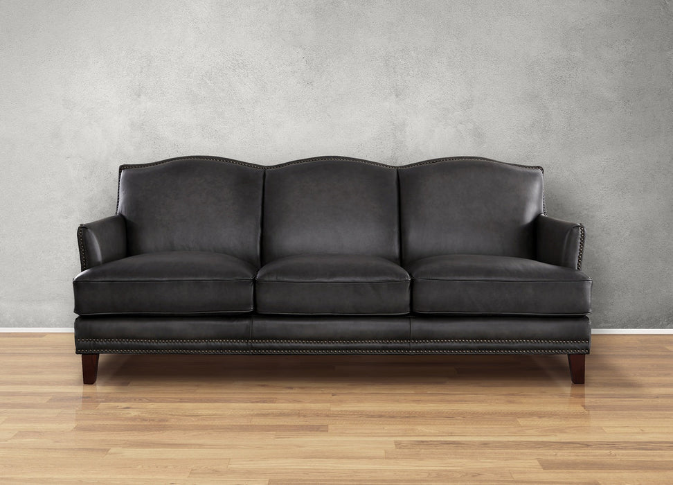 Oxford Leather Ottoman