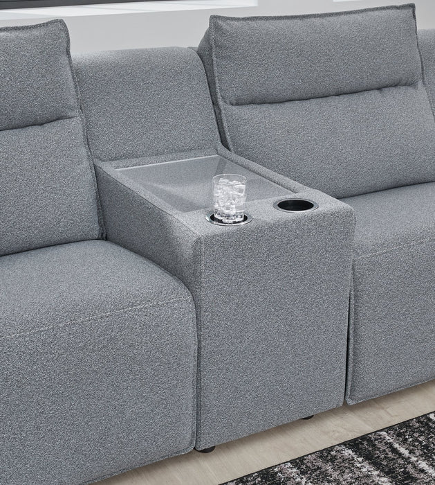 Modmax Reclining Sectional with Console - Abundant Home Collections