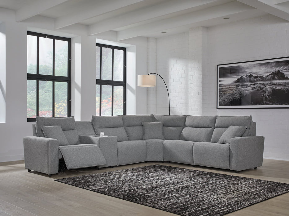Modmax Reclining Sectional with Console - Abundant Home Collections