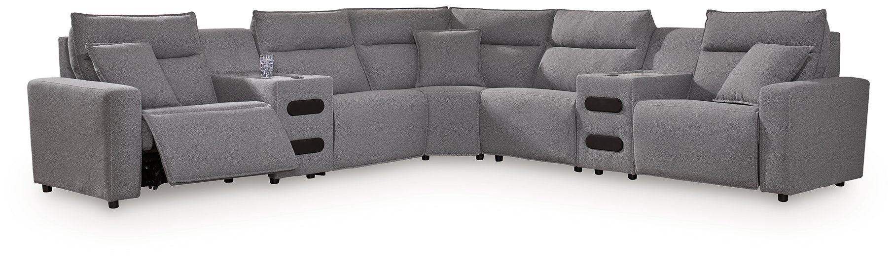 Modmax II Power Reclining Sectional with Audio Consoles - Abundant Home Collections