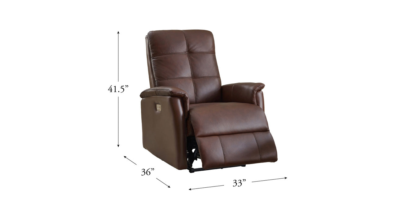 Logan Power Headrest Leather Recliner