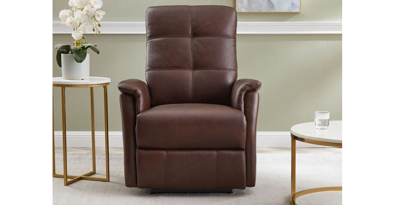 Logan Power Headrest Leather Recliner