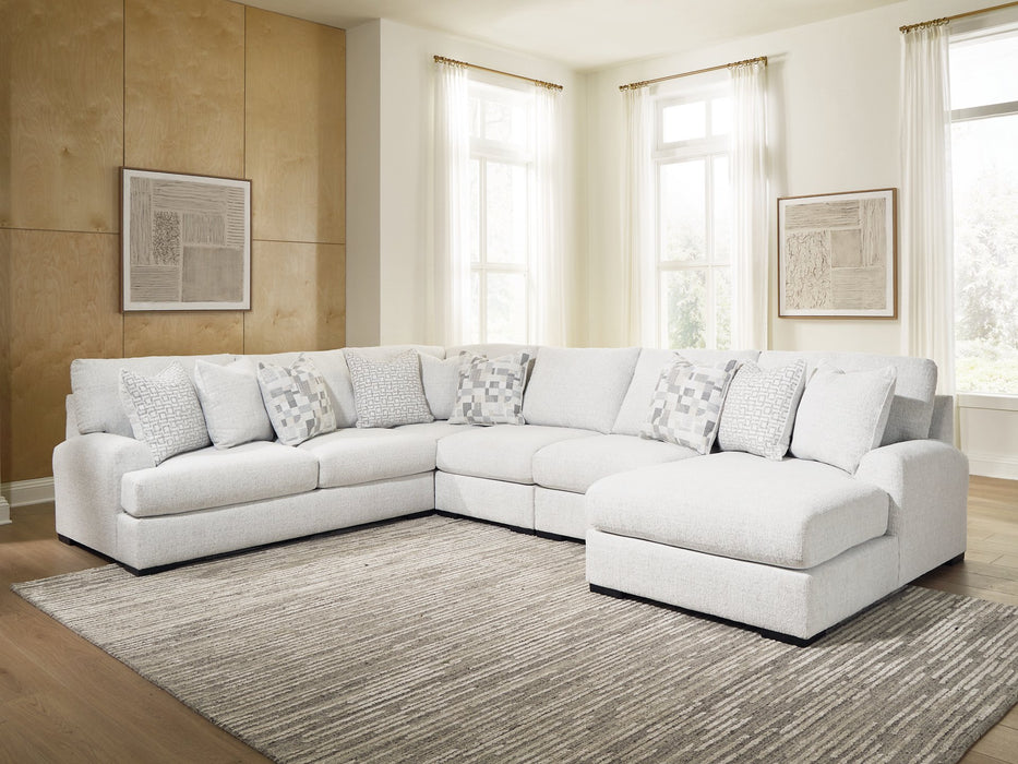 Misty-Lakes Sectional with Chaise - Abundant Home Collections