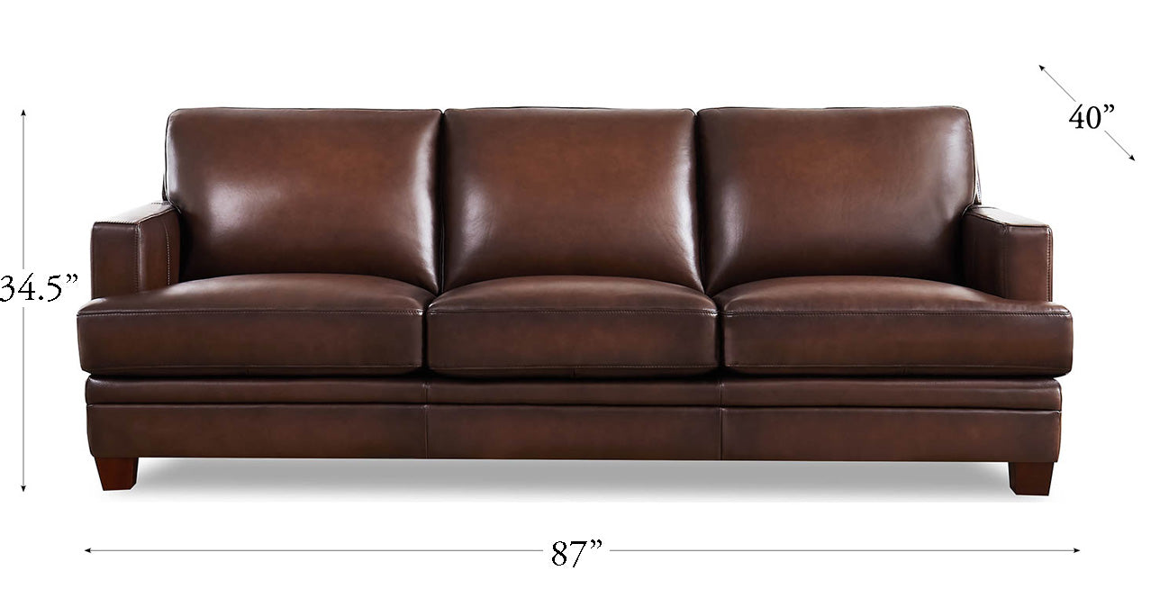 Bari Leather Loveseat
