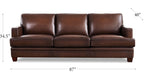 Bari Leather Loveseat