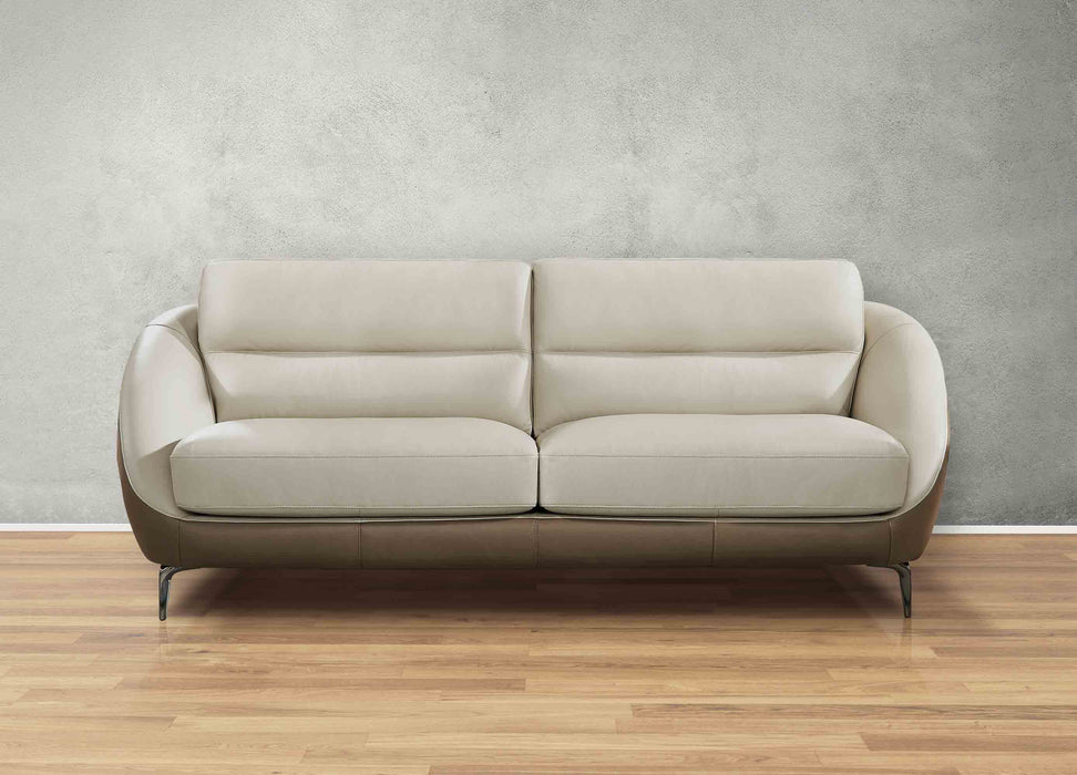 Pearl Leather Loveseat