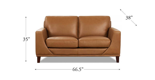 Soma Leather Loveseat