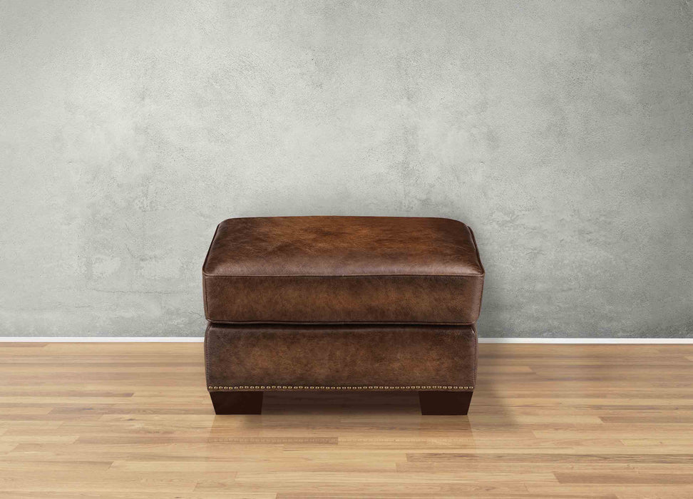 Capri Leather Ottoman