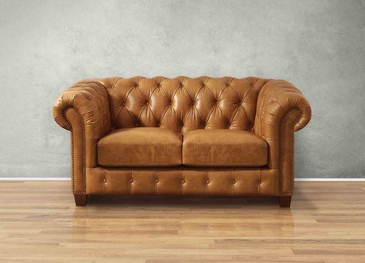 Kingston Waxy Pull Up Leather Loveseat