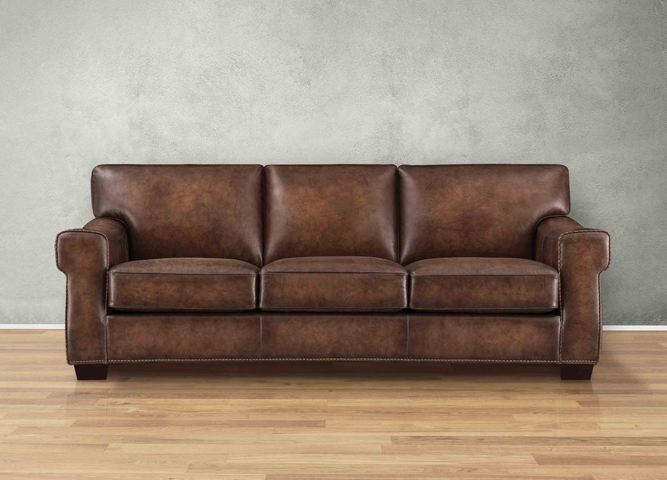 Capri Leather Ottoman