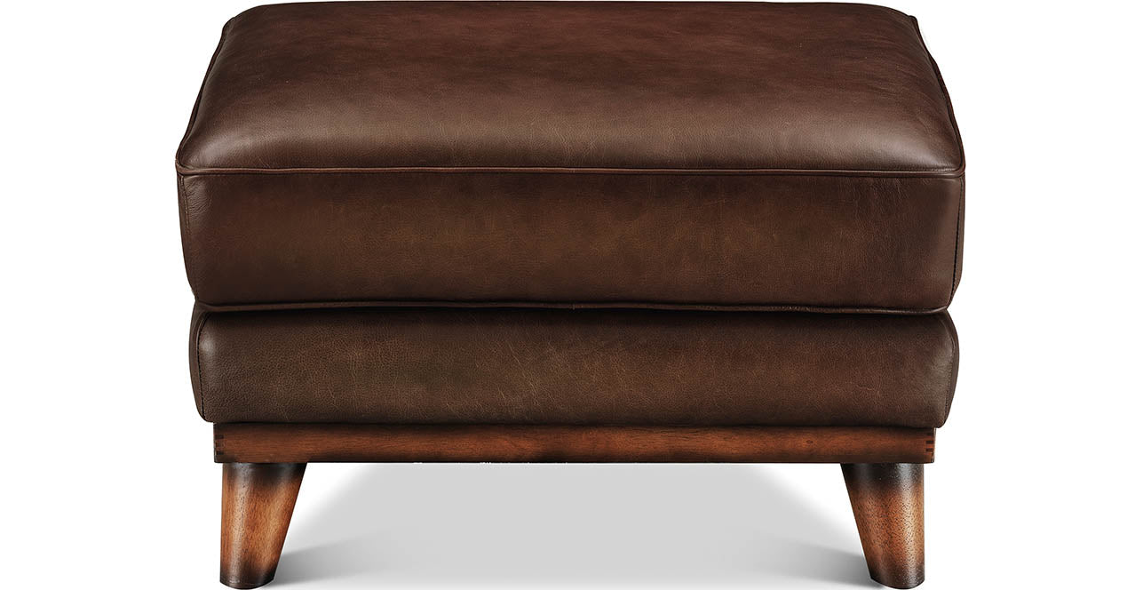 Lowell Leather Ottoman