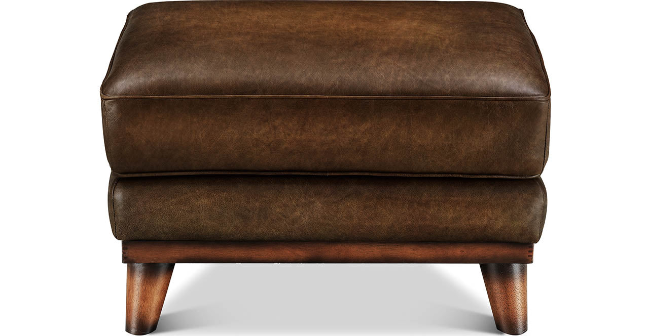 Lowell Leather Ottoman