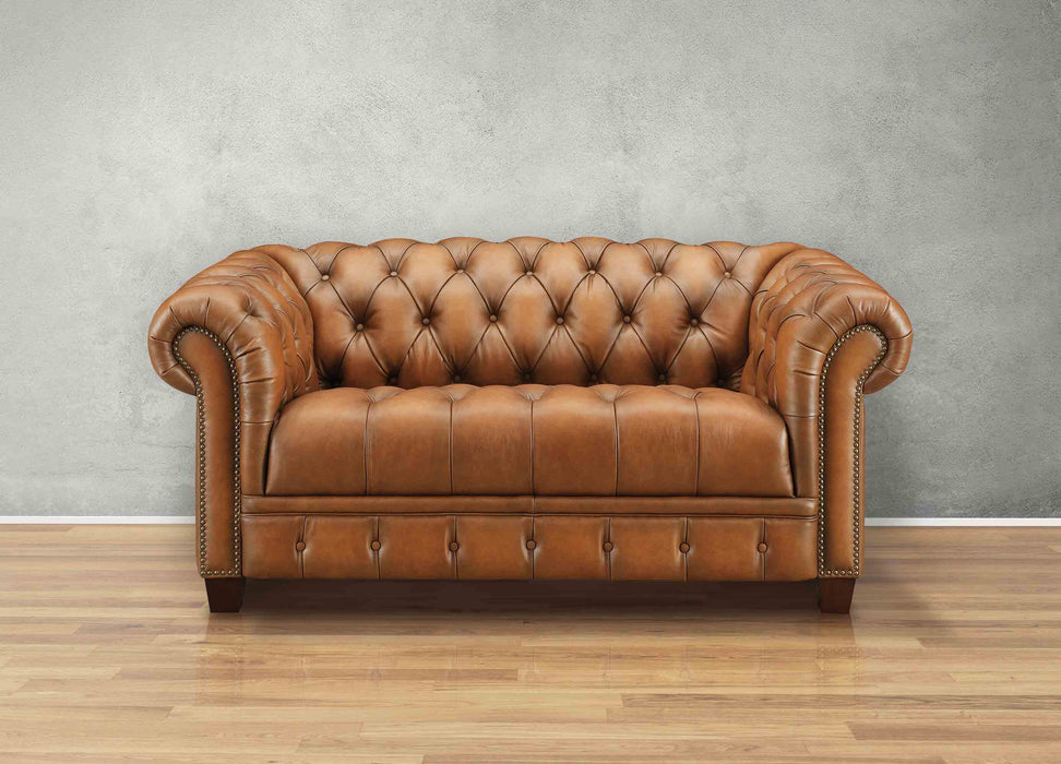York Leather Loveseat