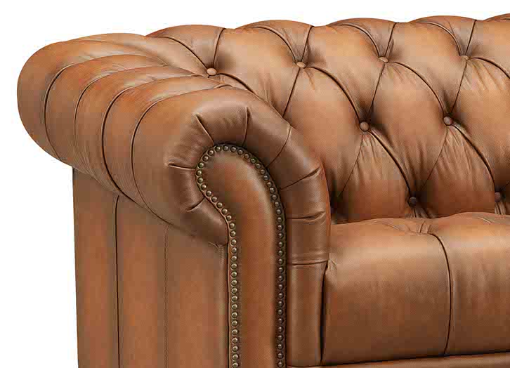 York Leather Ottoman