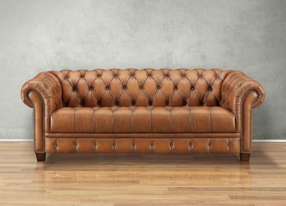 York Leather Ottoman
