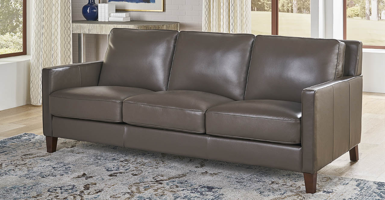Ashby Leather Ottoman