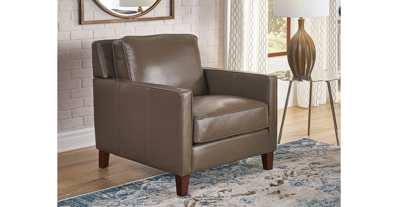 Ashby Leather Ottoman