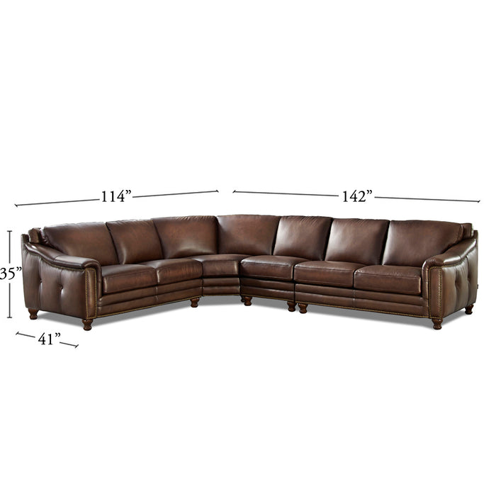 Belfast Leather Sectional Collection - Abundant Home Collections