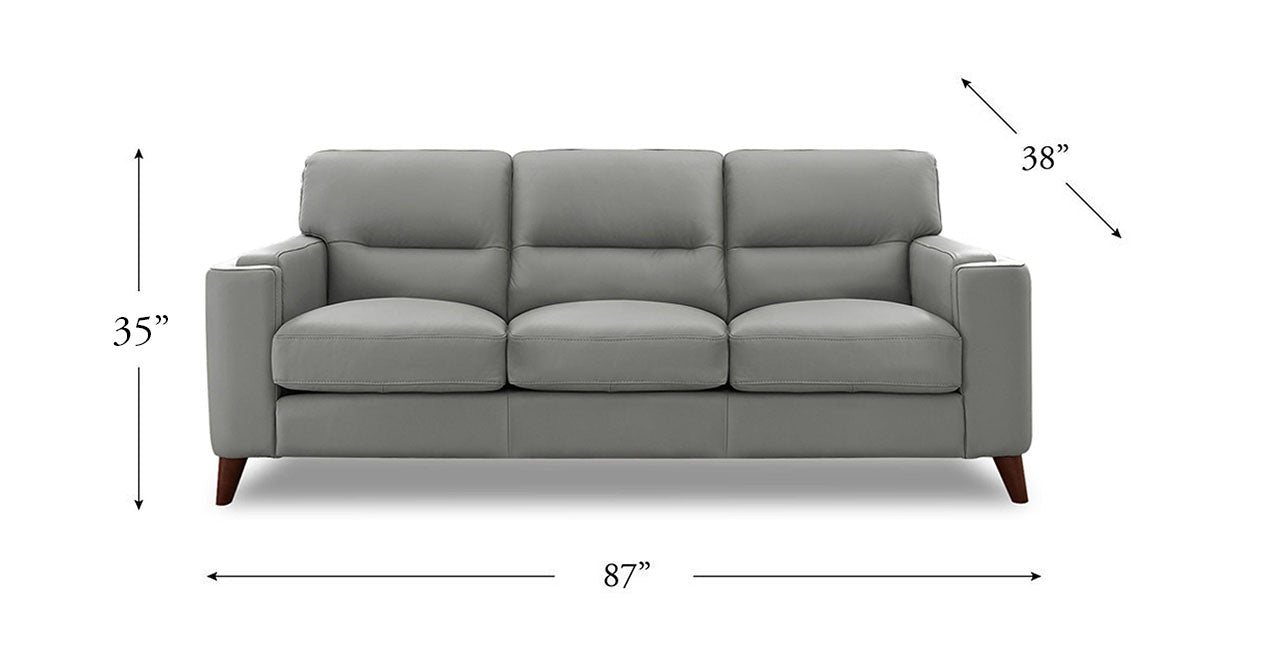Elm Leather Loveseat
