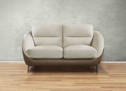 Pearl Leather Loveseat